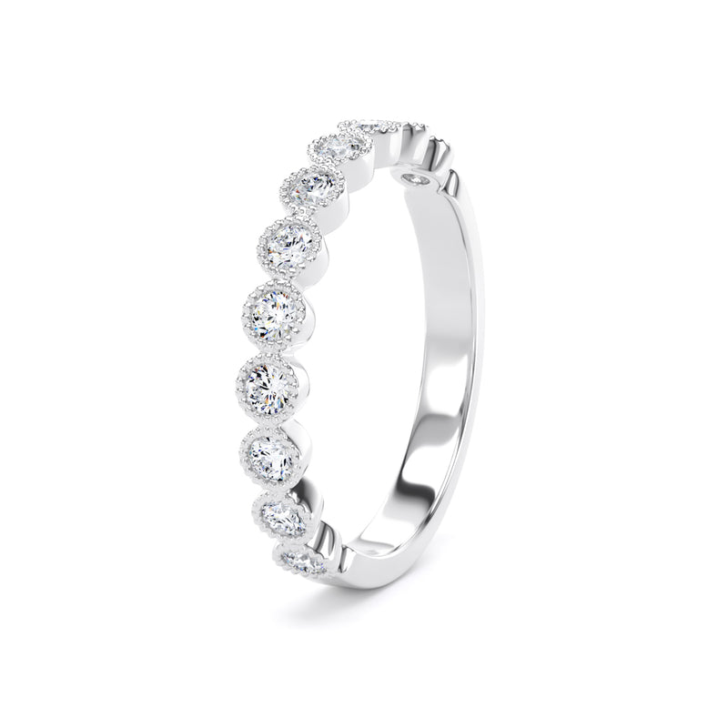 Round Brilliant Cut - Millgrain Bezel