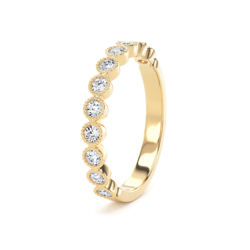 Round Brilliant Cut - Millgrain Bezel
