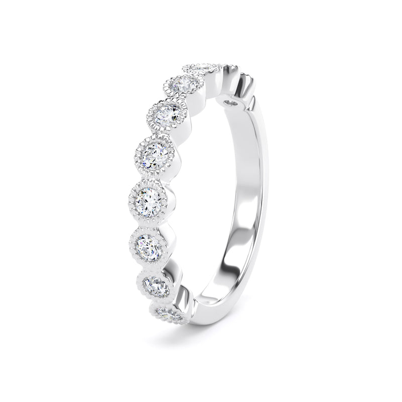 Round Brilliant Cut - Millgrain Bezel