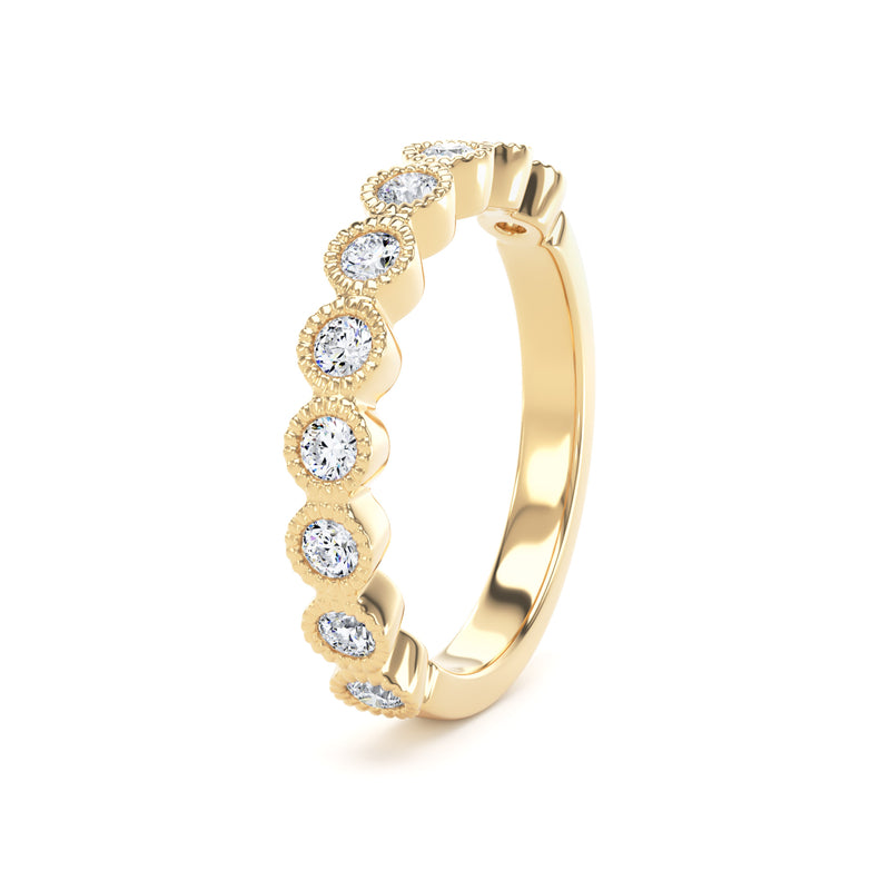 Round Brilliant Cut - Millgrain Bezel