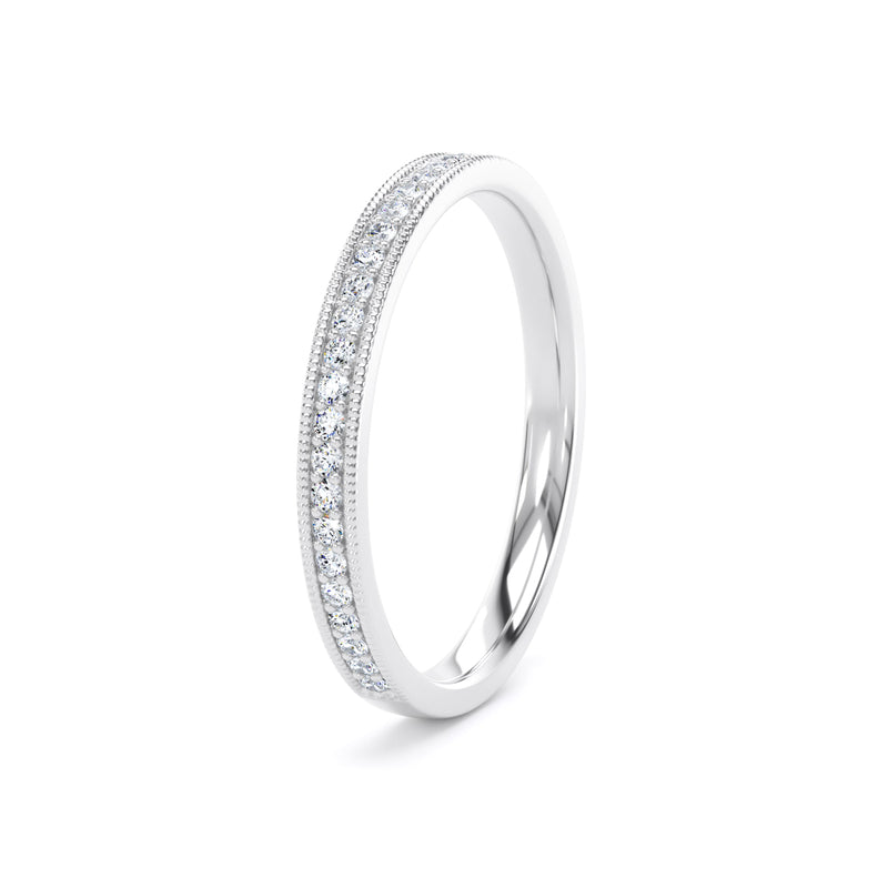Round Brilliant Cut - Millgrain Channel Claw
