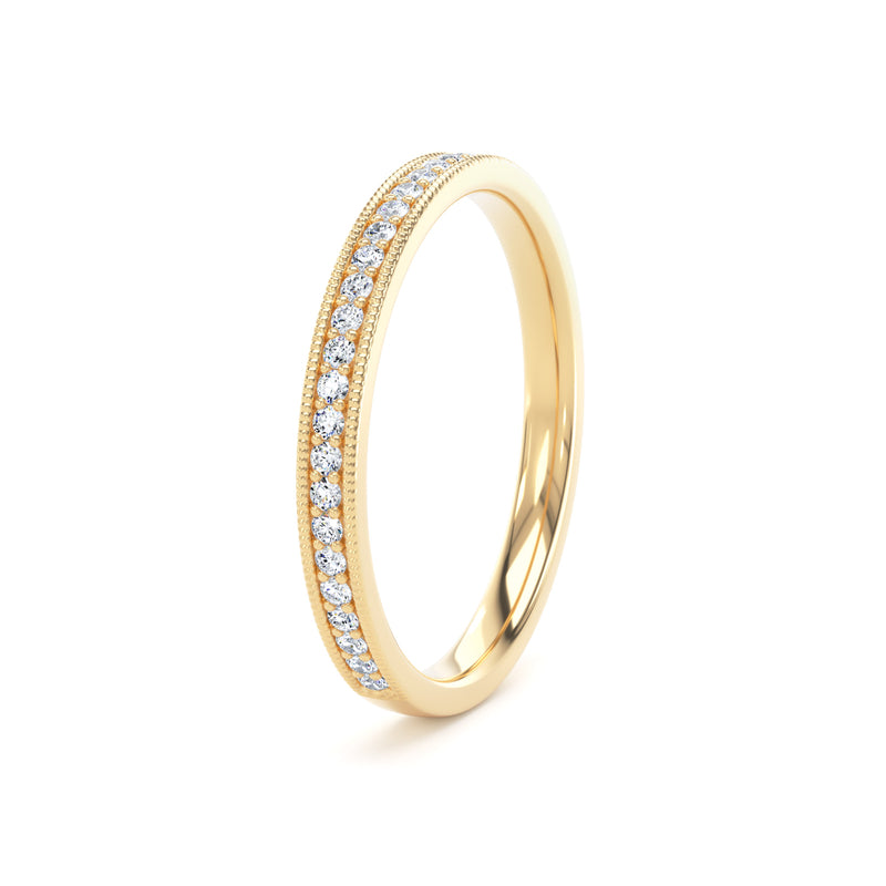 Round Brilliant Cut - Millgrain Channel Claw