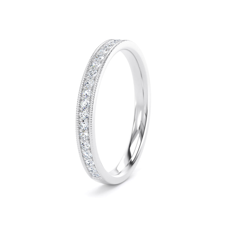 Round Brilliant Cut - Millgrain Channel Claw