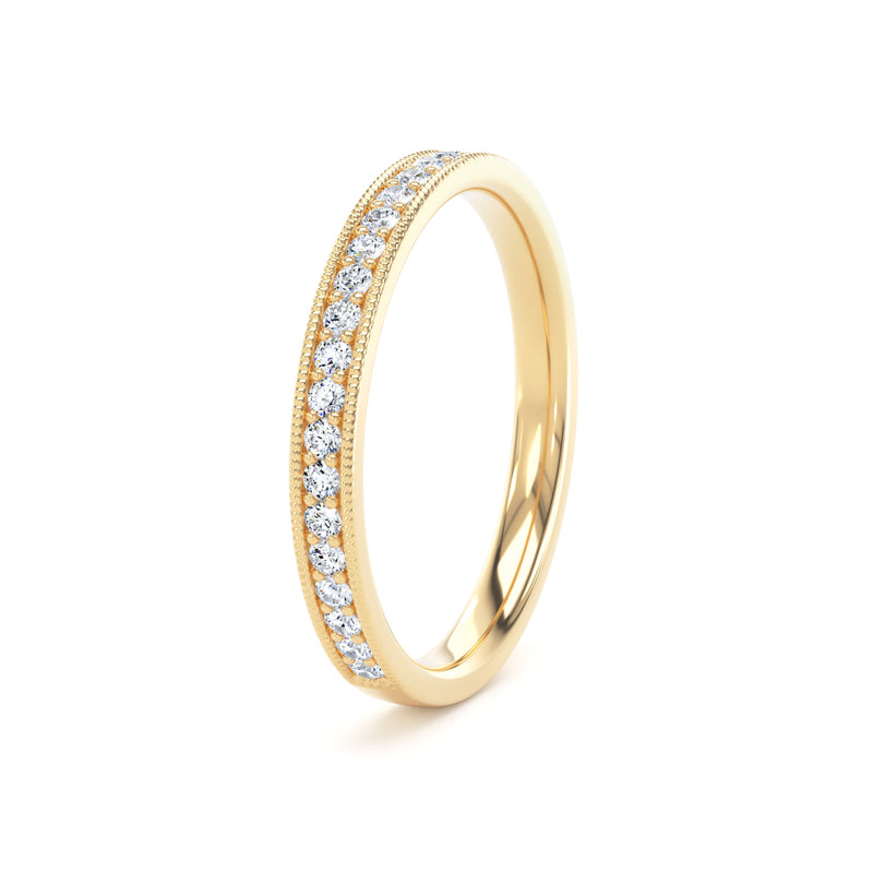 Round Brilliant Cut - Millgrain Channel Claw