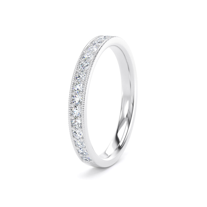 Round Brilliant Cut - Millgrain Channel Claw