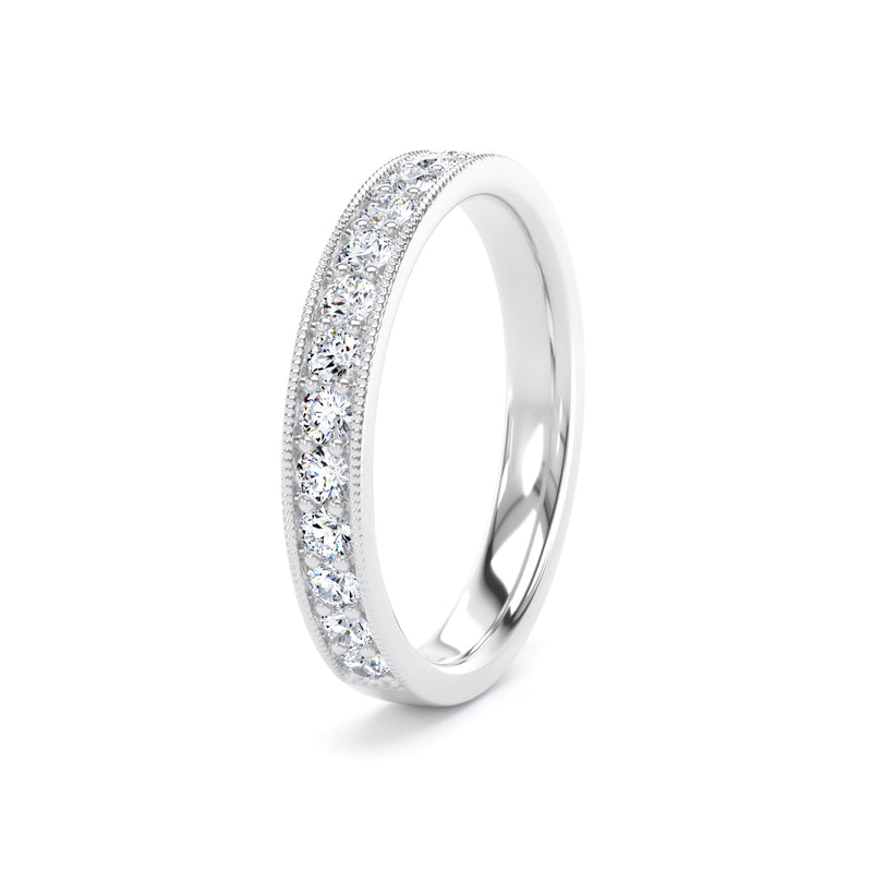 Round Brilliant Cut - Millgrain Channel Claw