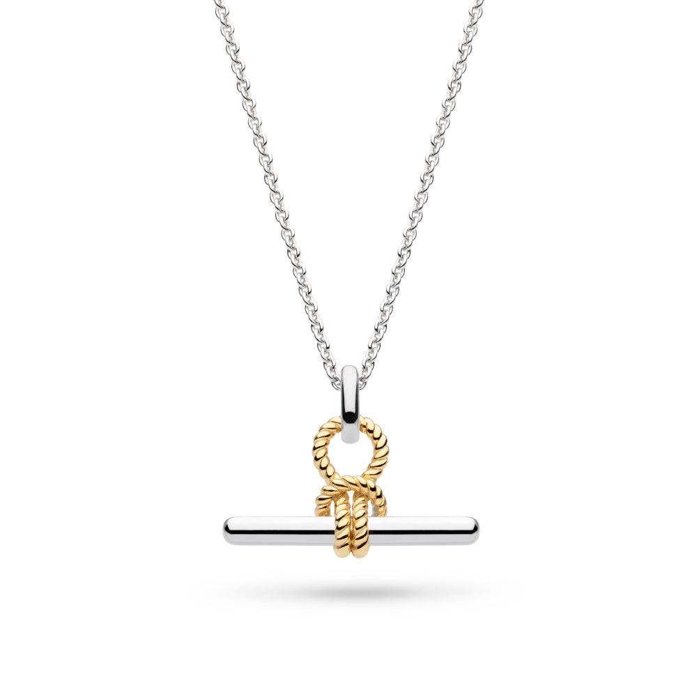 Marina Rope Knot T-Bar Golden Necklace