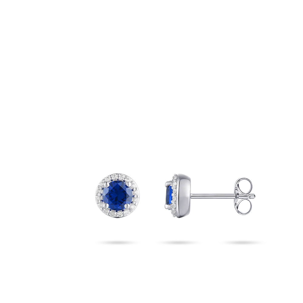 Mini Halo Ear Studs Blue