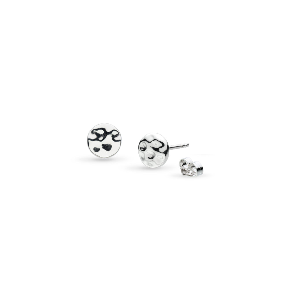 Mirage Reflect Round Disc Stud Earrings
