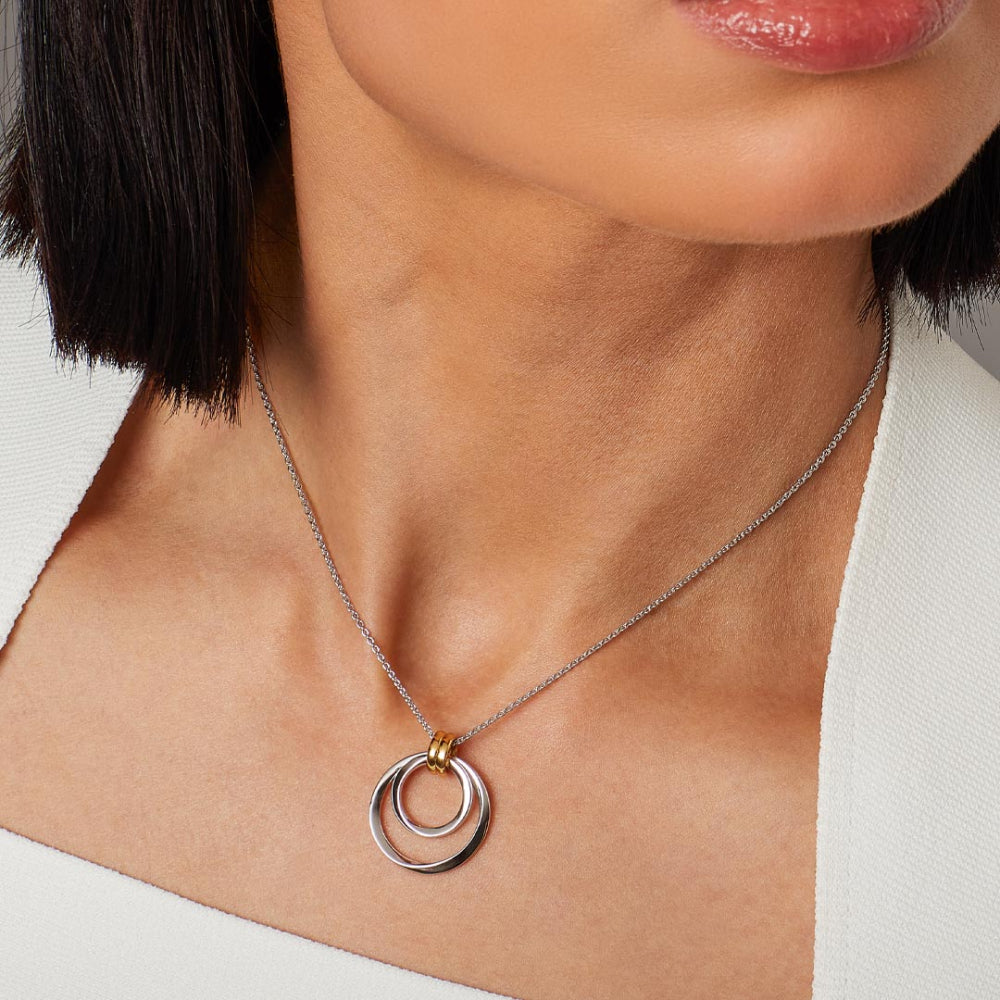 Bevel Unity Golden Duo Necklace