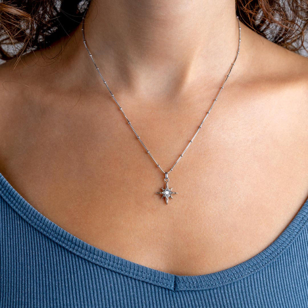 Céleste April Aurora Birthstone Rock Crystal Necklace