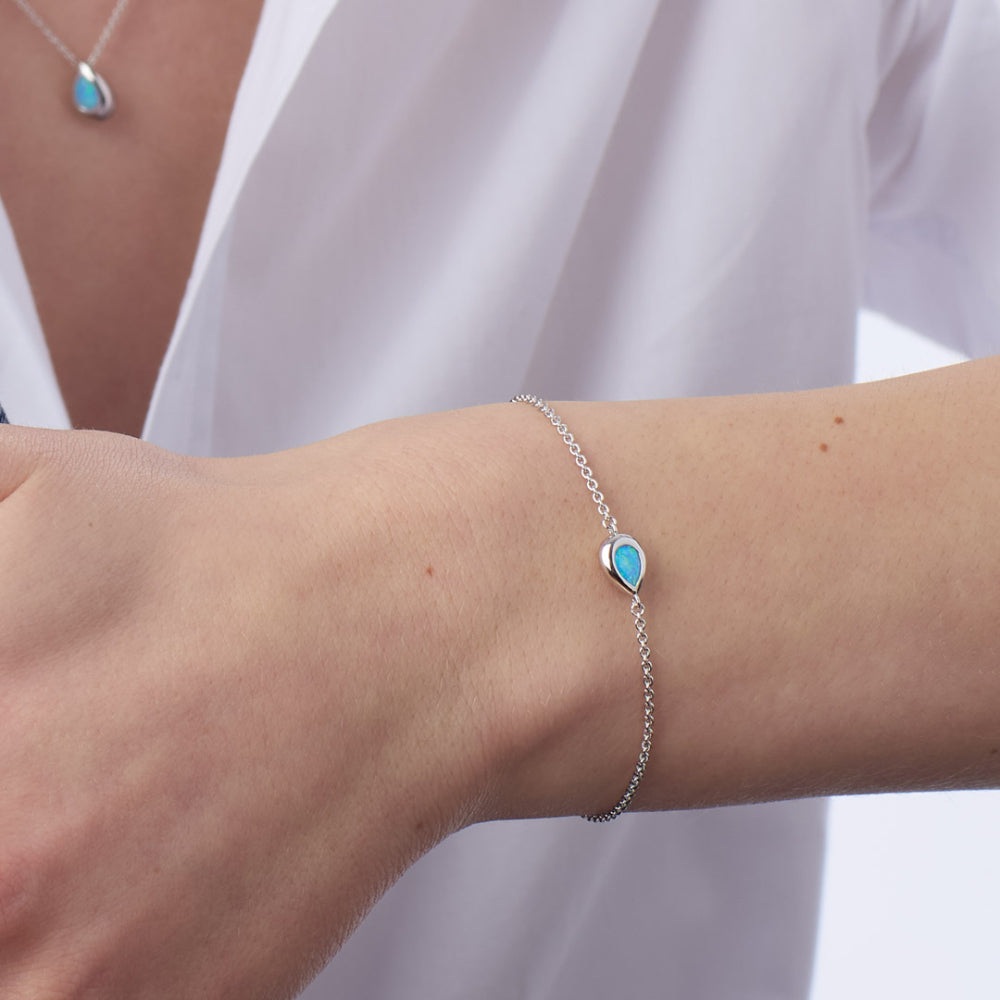 Coast Pebble Blue Opal Slider Bracelet