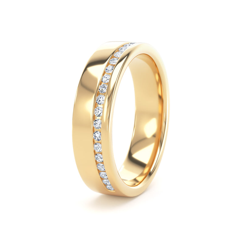 Round Brilliant Cut - Offset Channel