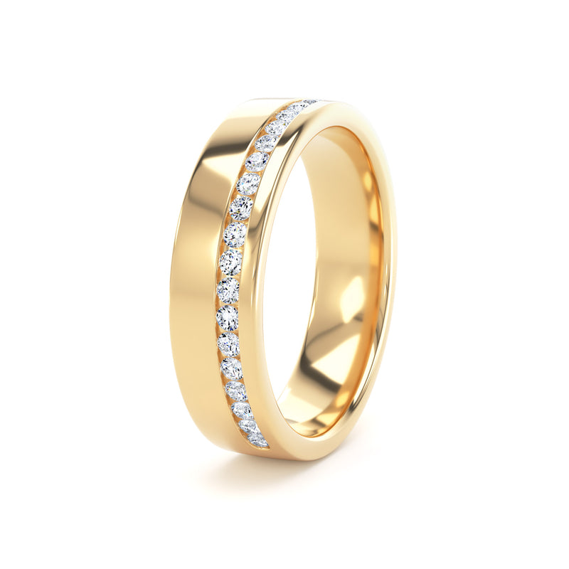 Round Brilliant Cut - Offset Channel