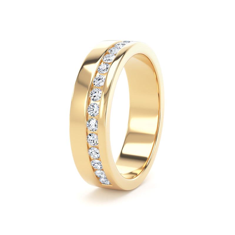 Round Brilliant Cut - Offset Channel