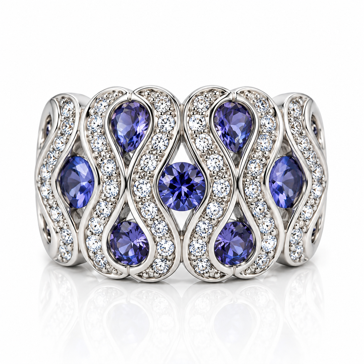 18kt Tanzanite and Diamond Dress Ring