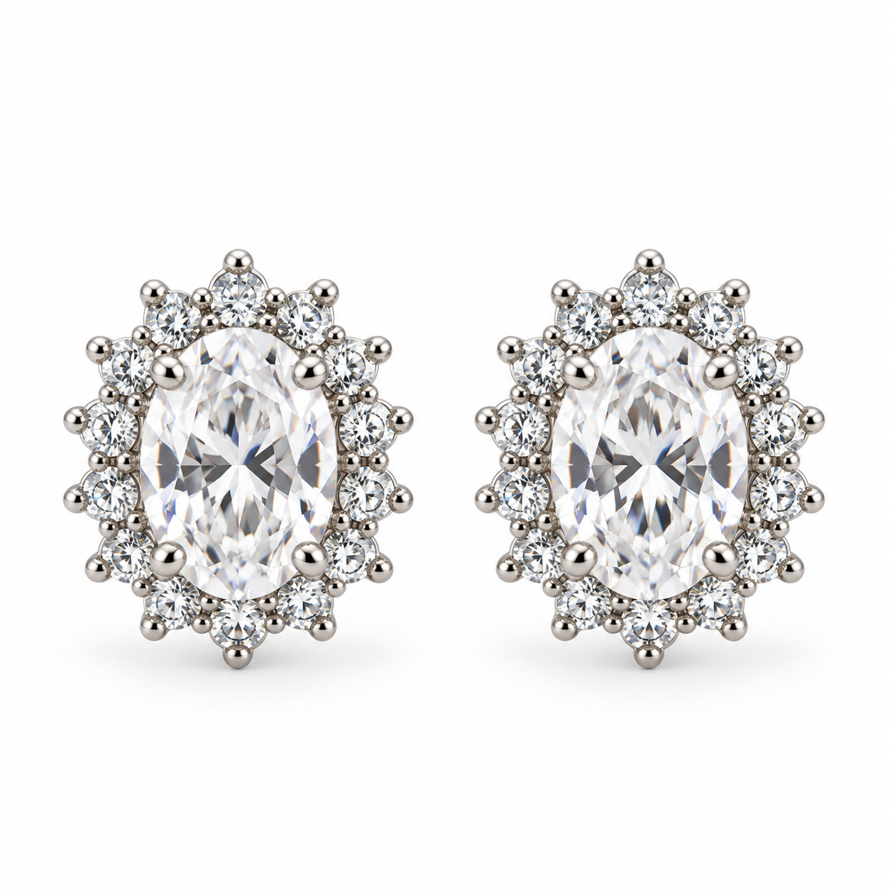 Cluster CZ Earrings