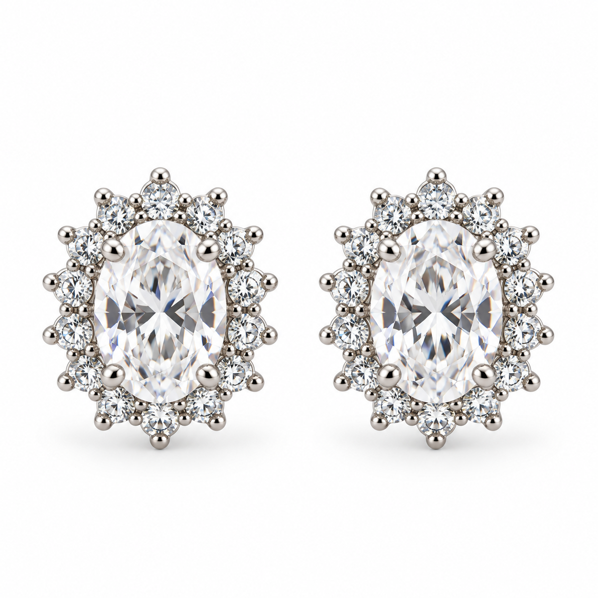 Cluster CZ Earrings