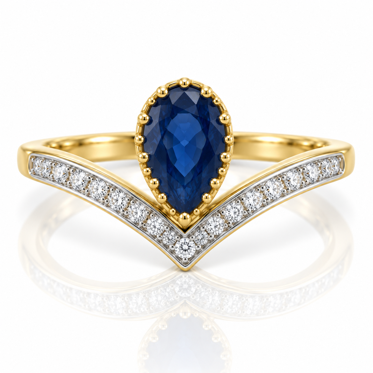 9kt Sapphire and Diamond Dress Ring