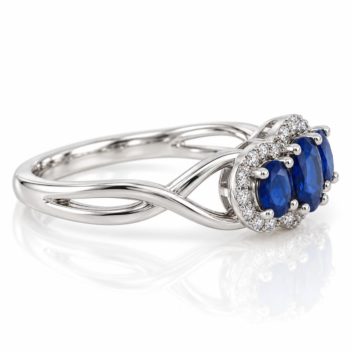 9kt Sapphire and Diamond Dress Ring