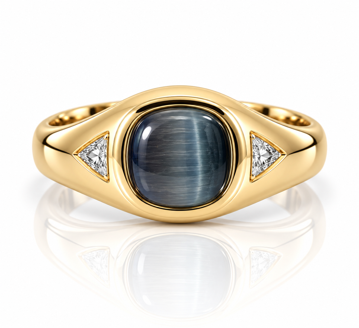 9kt Catseye and Diamond Dress Ring