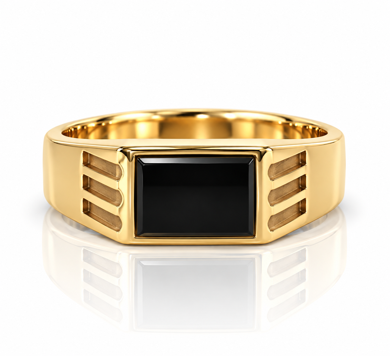 9kt Black Onyx Signet Ring