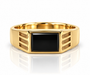 9kt Black Onyx Signet Ring