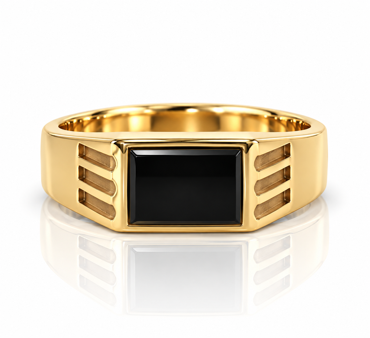 9kt Black Onyx Signet Ring