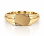 9kt Diamond Signet Ring
