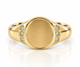 9kt Diamond Signet Ring