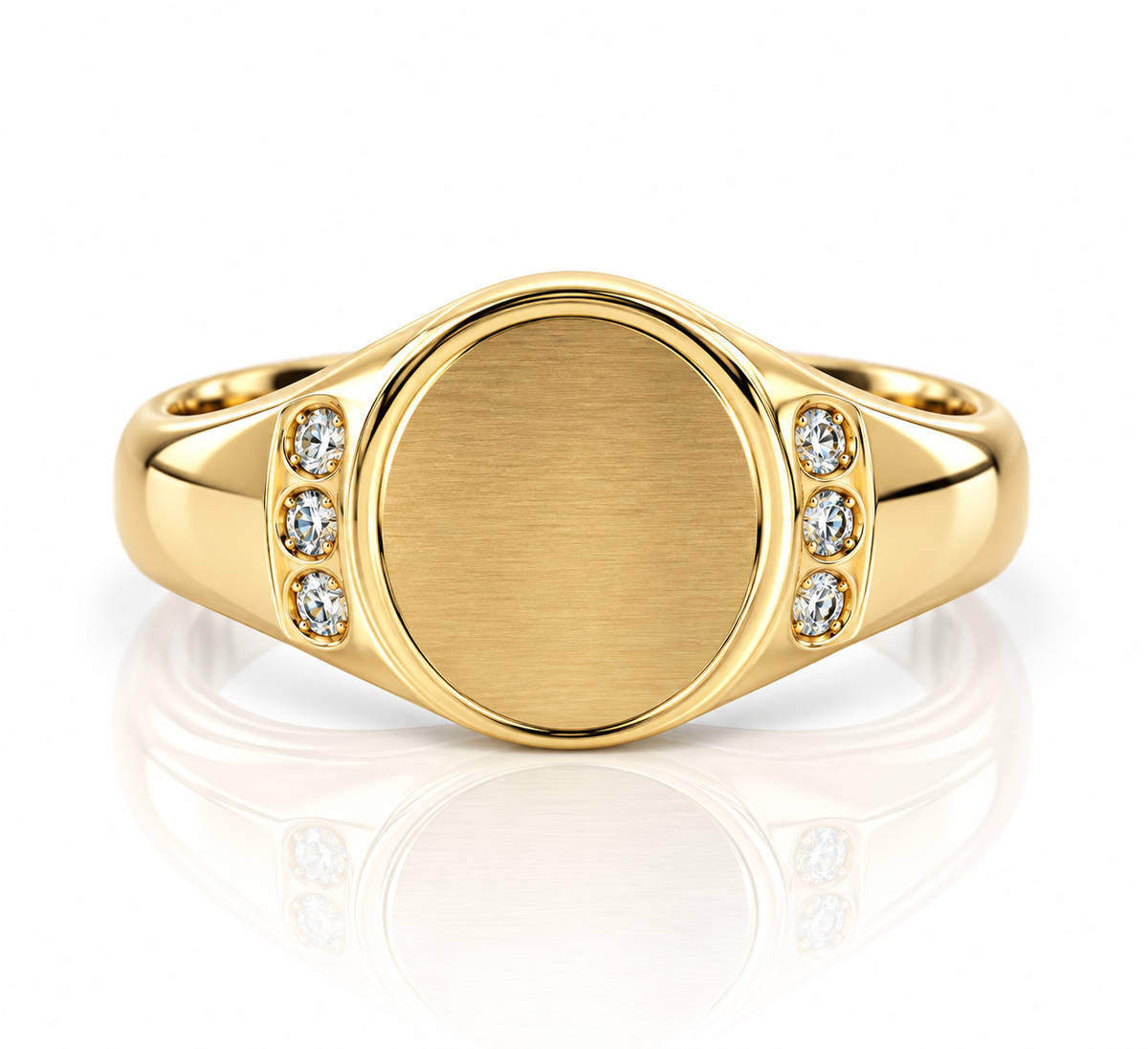 9kt Diamond Signet Ring