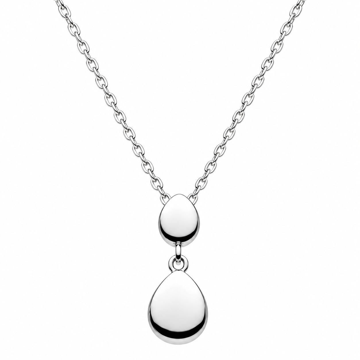 Pebbles Twin Droplet Necklace