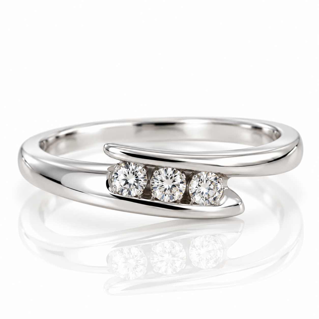 9kt Channel Set Diamond Dress Ring
