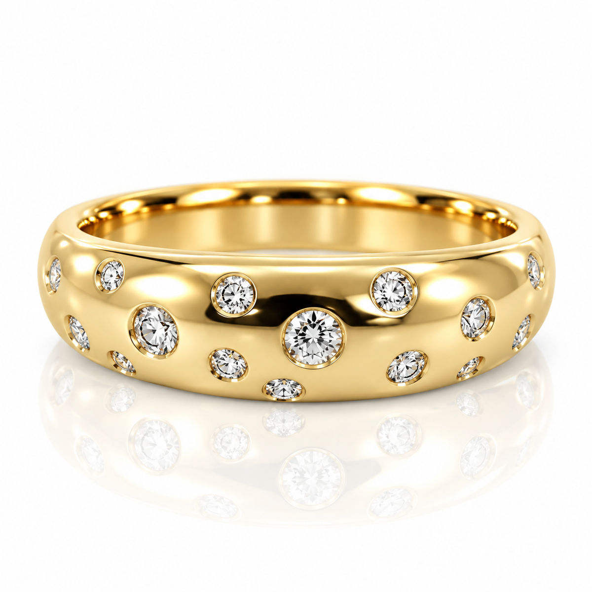 9kt Dot Set Diamond Ring