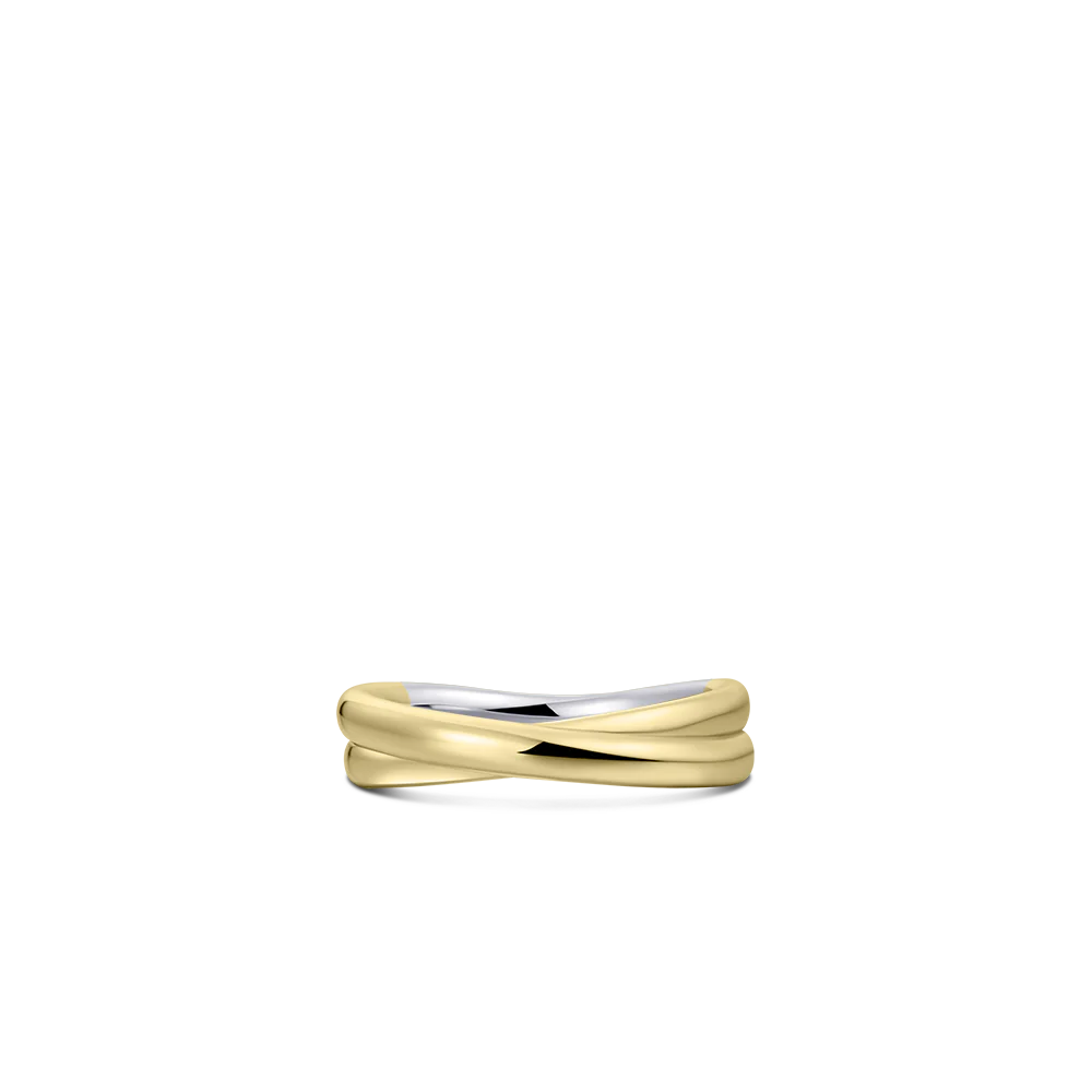 Crossing Bold Bands Ring