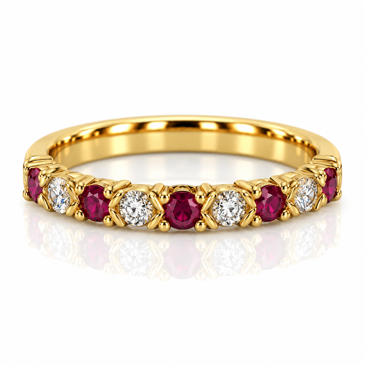9kt Ruby and Diamond Band