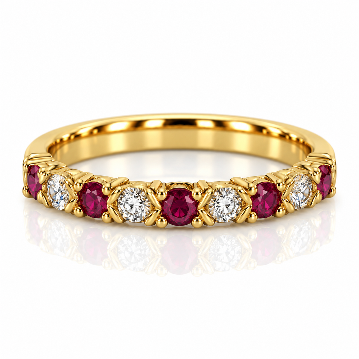 9kt Ruby and Diamond Band