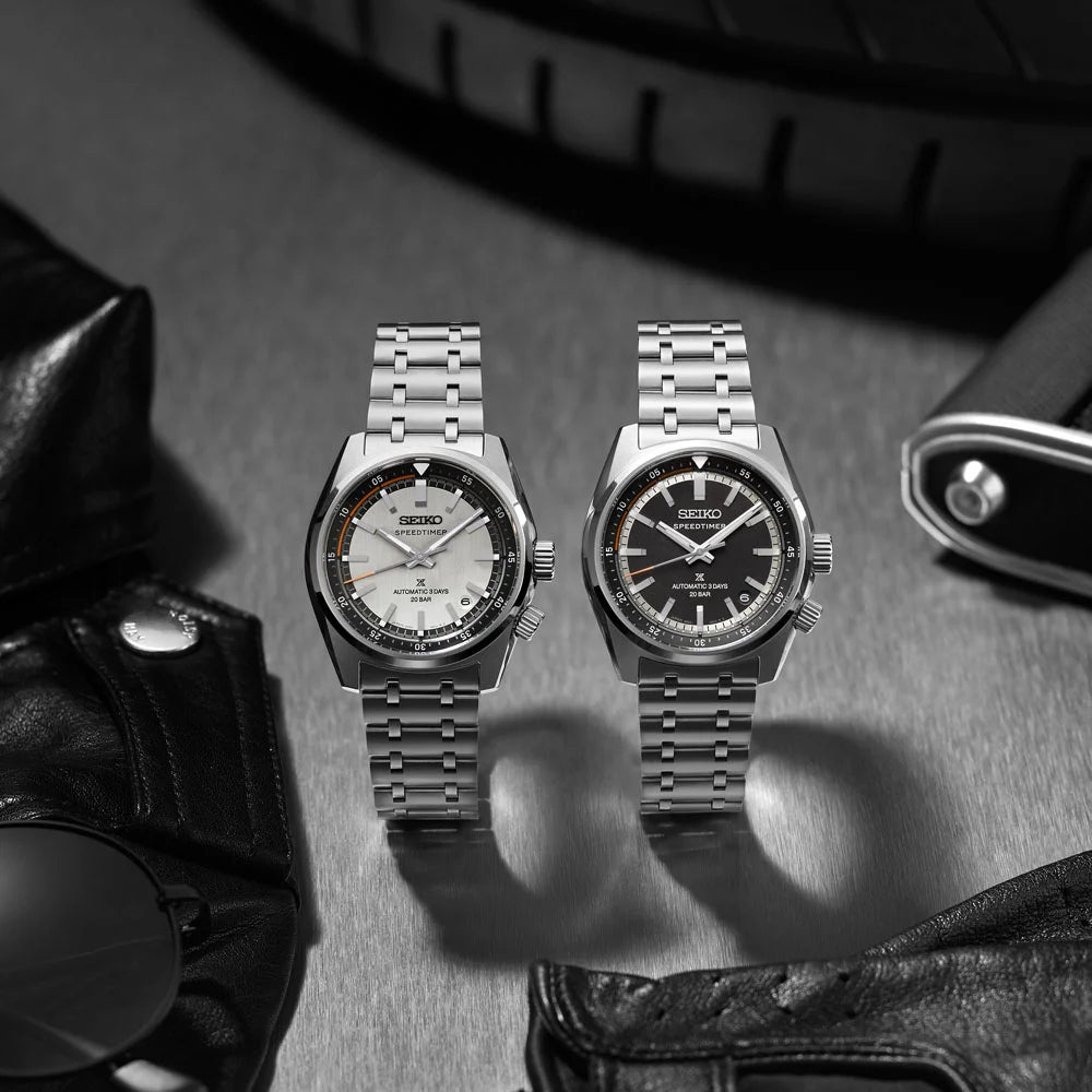 Seiko Speedtimer 6R ‘Compact Countdown’ in black-grey contrast SPB515J1