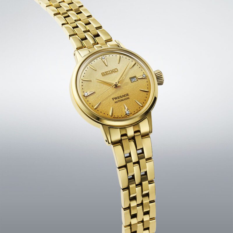 Seiko Presage ‘Eggnog’ Diamond-set 30mm Cocktail Time SRE018J1