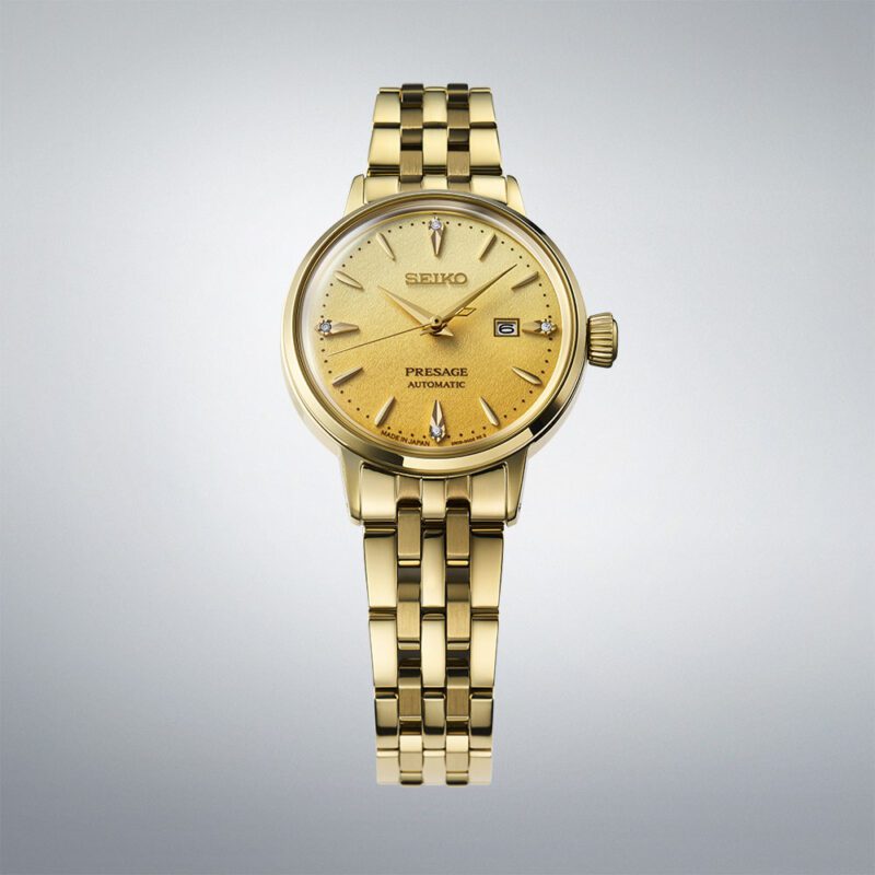 Seiko Presage ‘Eggnog’ Diamond-set 30mm Cocktail Time SRE018J1