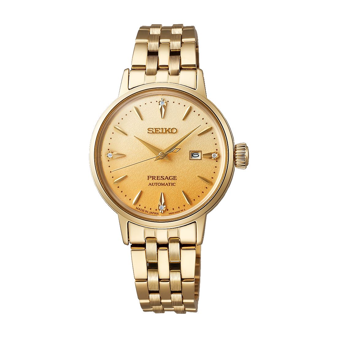 Seiko Presage ‘Eggnog’ Diamond-set 30mm Cocktail Time SRE018J1