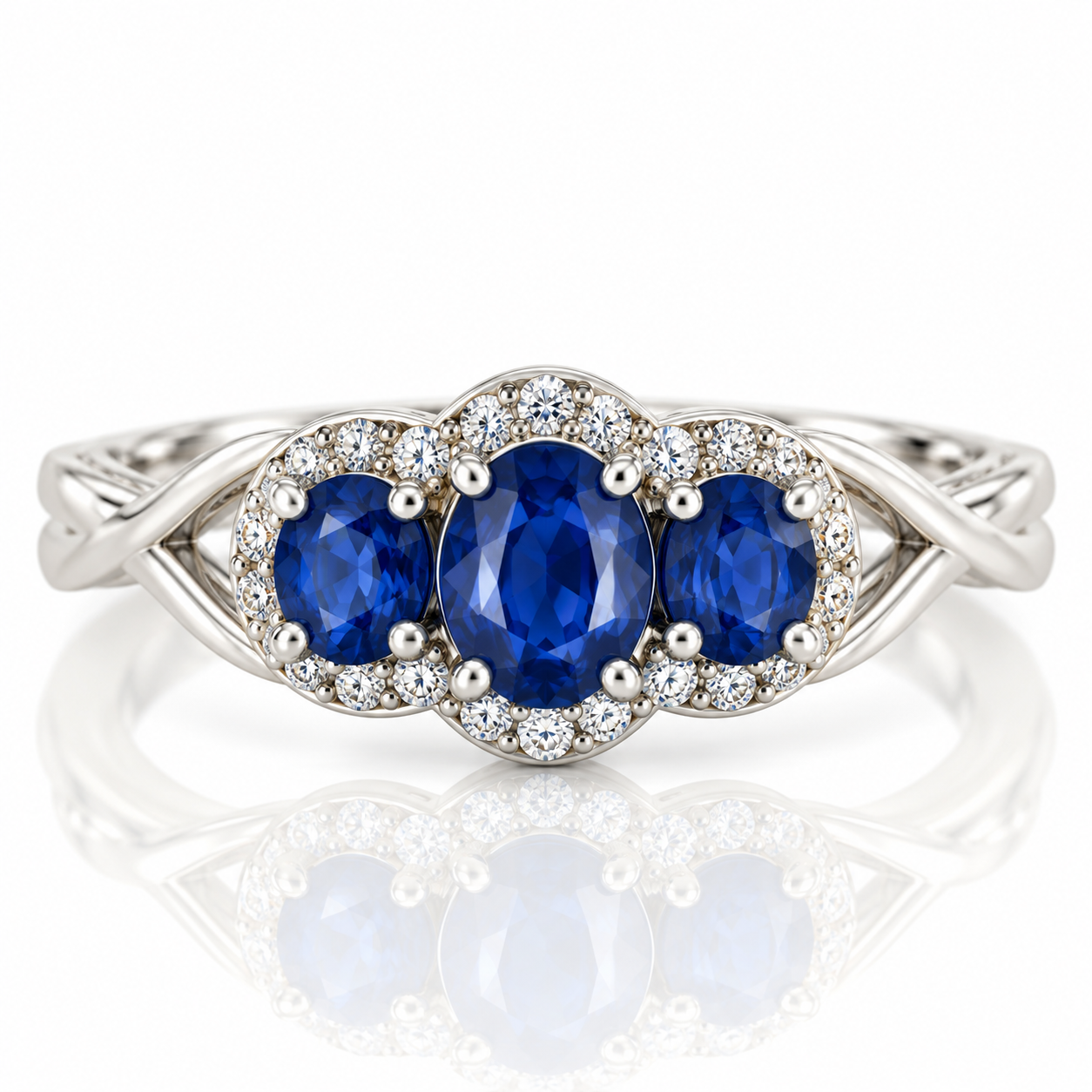 9kt Sapphire and Diamond Dress Ring