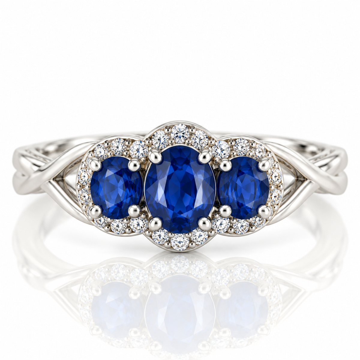 9kt Sapphire and Diamond Dress Ring