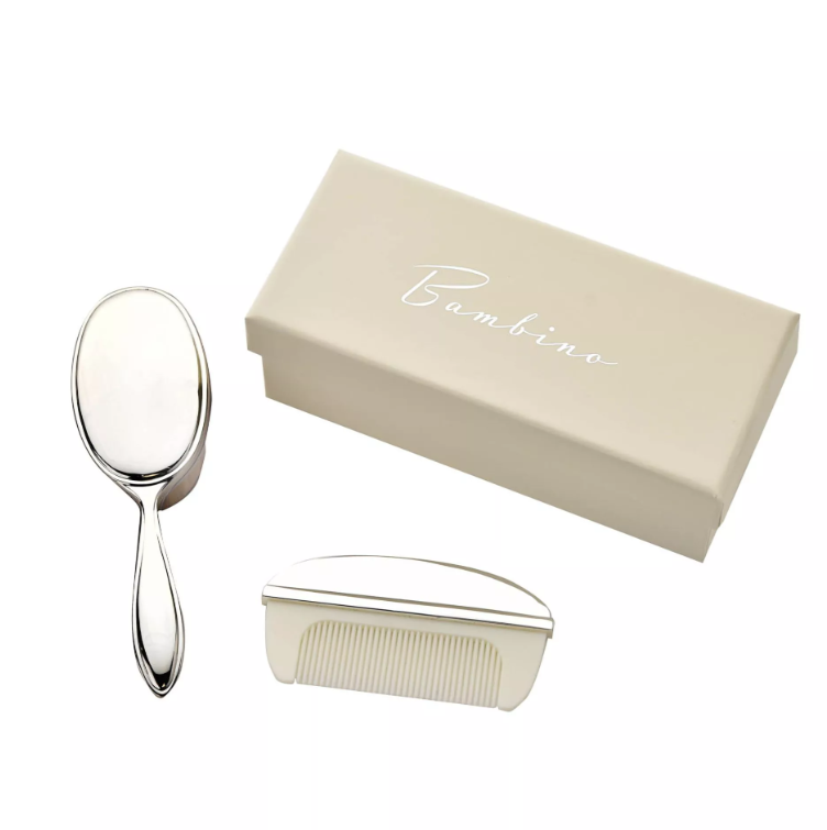 Baby Silverplated Brush & Comb Set