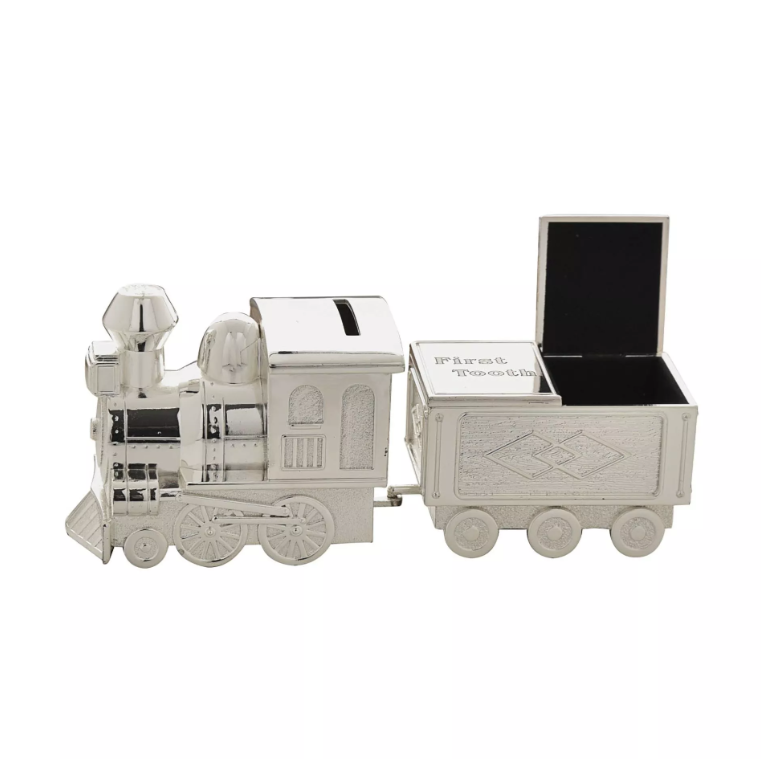 Silver Plated Money Box & First Tooth/Curl Train