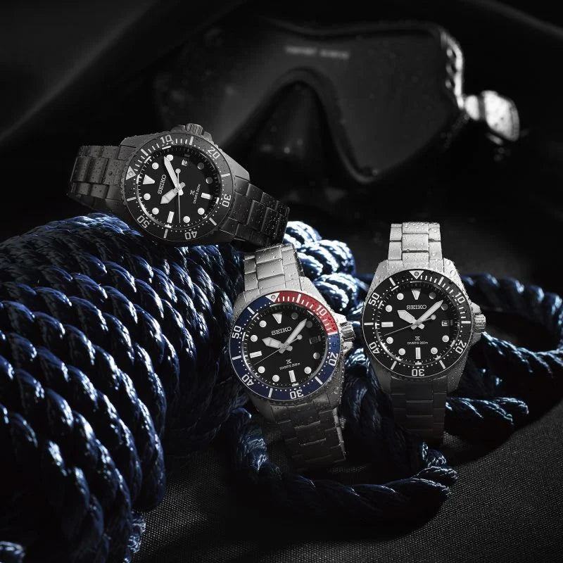 Seiko Prospex Solar Diver’s in Pure Black SNE597P1