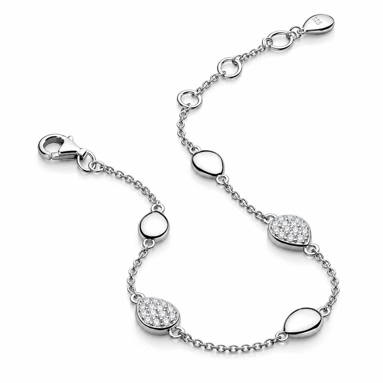 Coast Pebble Glisten Pavé Station Bracelet