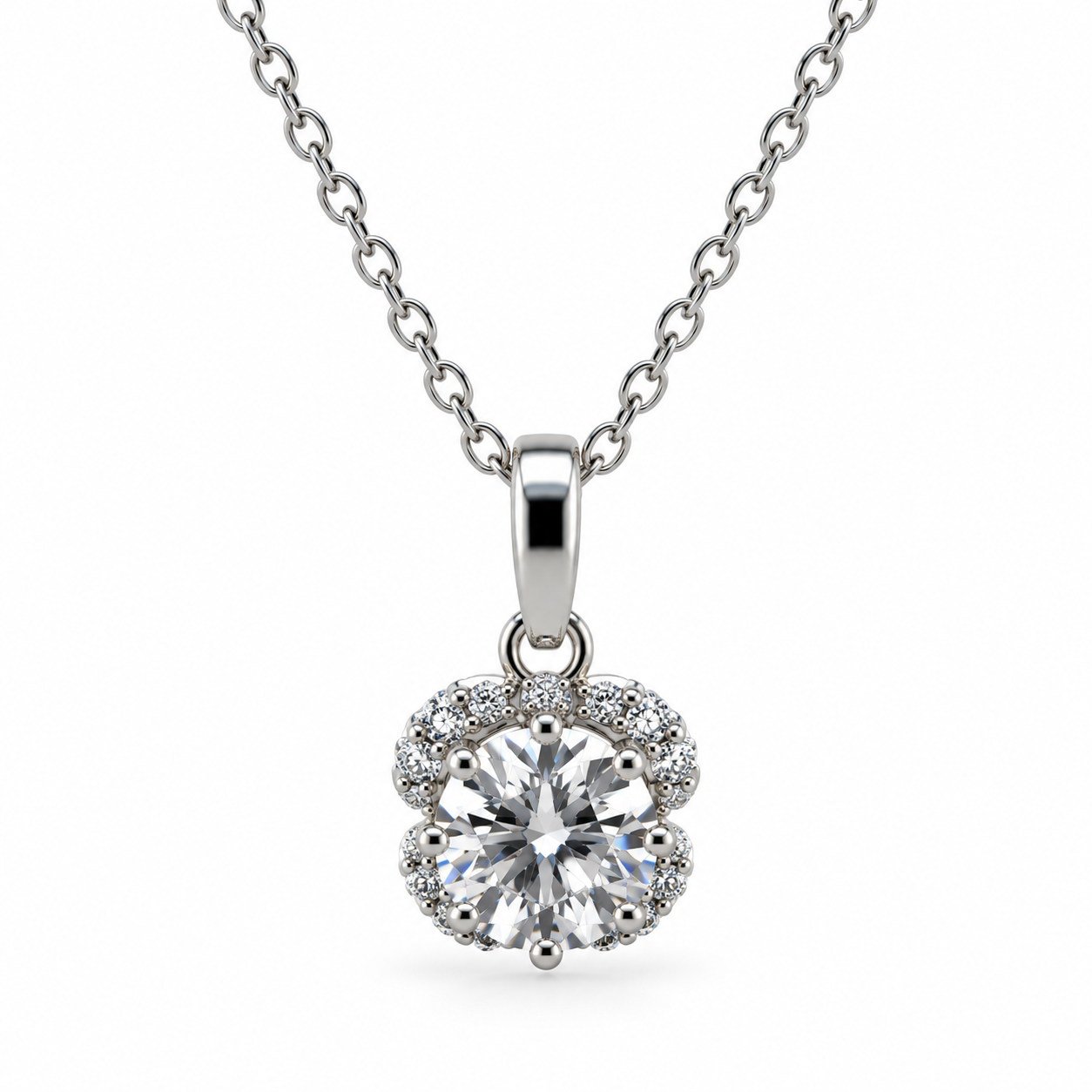 Clover Cluster CZ Pendant