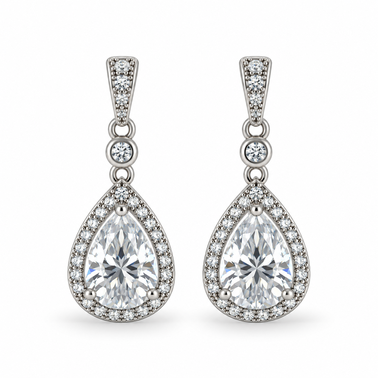 Pear Drop CZ Earrings
