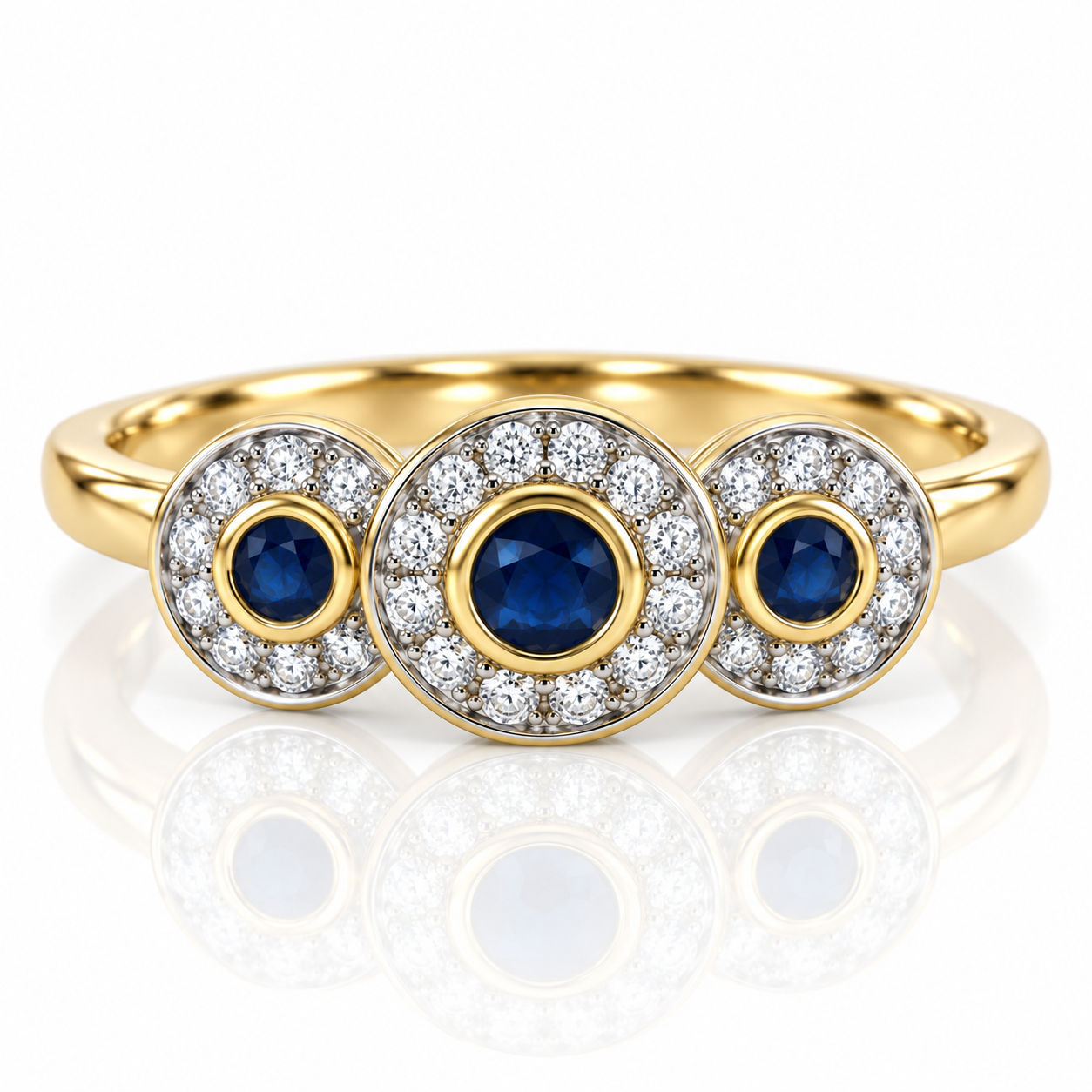 9kt Sapphire and Diamond Dress Ring